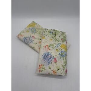 Vintage 1970’s Pequot Easy Care Floral Butterfly Pillowcases 30” X 20” Stain